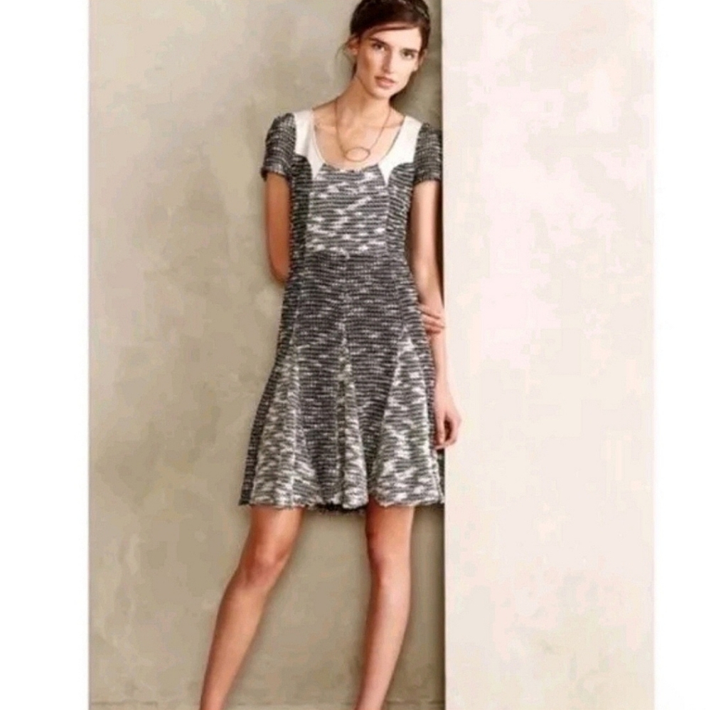 Anthropologie Vanessa Virginia Tweed‎ Ruffle Dress Size Medium